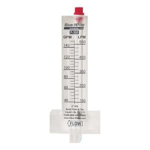 Blue White Flowmeter Plastics 2" Flowmeter 2 In Blue White | F-30200P