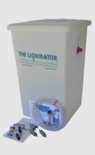 Hasa Liquidator Commercial Liquid Chlorine Feeder, Holds up to 8 Gallons Sodium Hypochlorite, Includes Tubing, (2) Check Valves, Control Valve and (2) Sets Saddle Clamp & Adapters | 96101
