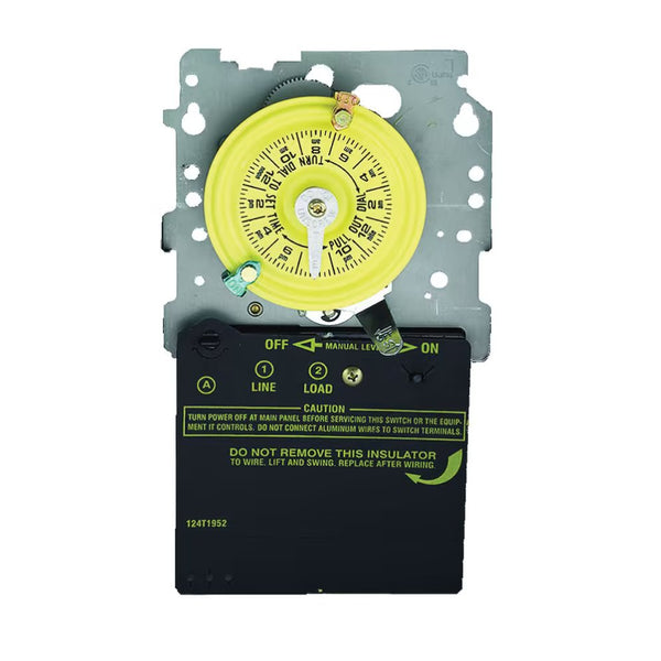 Analog/Mechanical 120 VAC 16 A 5 hp SPST 5" x 3" x 7-3/4" Mechanical Timer Switc