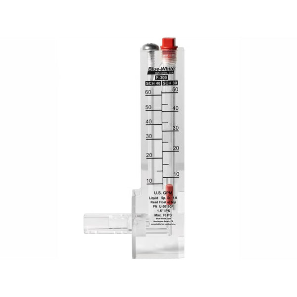 Blue White Vertical Flowmeter Plastic